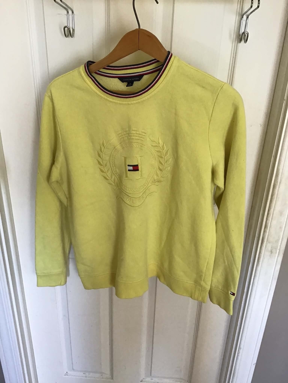 Pull Tommy Hilfiger Logo Jaune Clair 👕